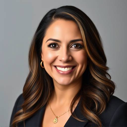 A headshot of Maria Rodriguez, the Marketing Director of NexusSphere Gaming