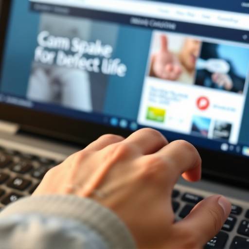 Close-up of a hand using a keyboard to navigate a website, representing keyboard accessibility features.
